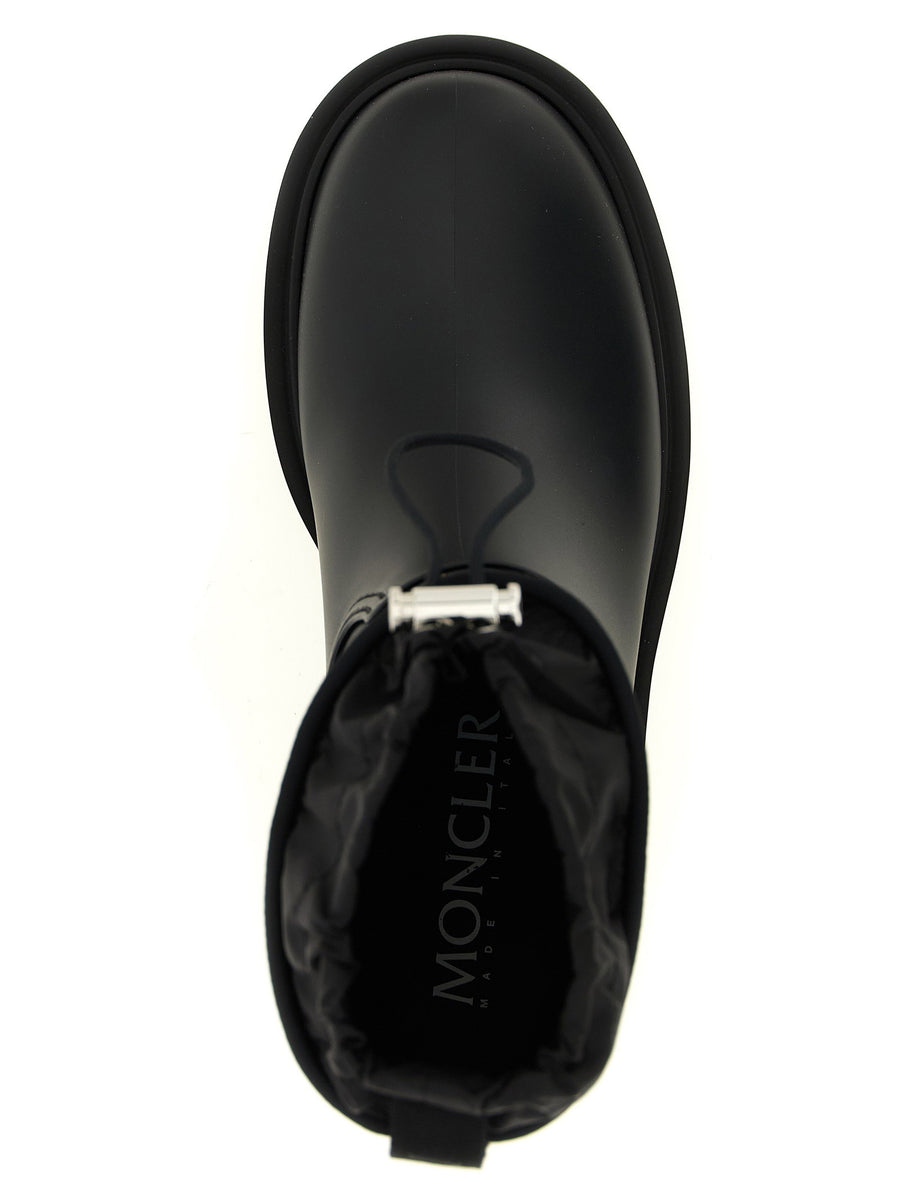 Moncler Kickstream Rain Boots Waterproof PVC Black For Women