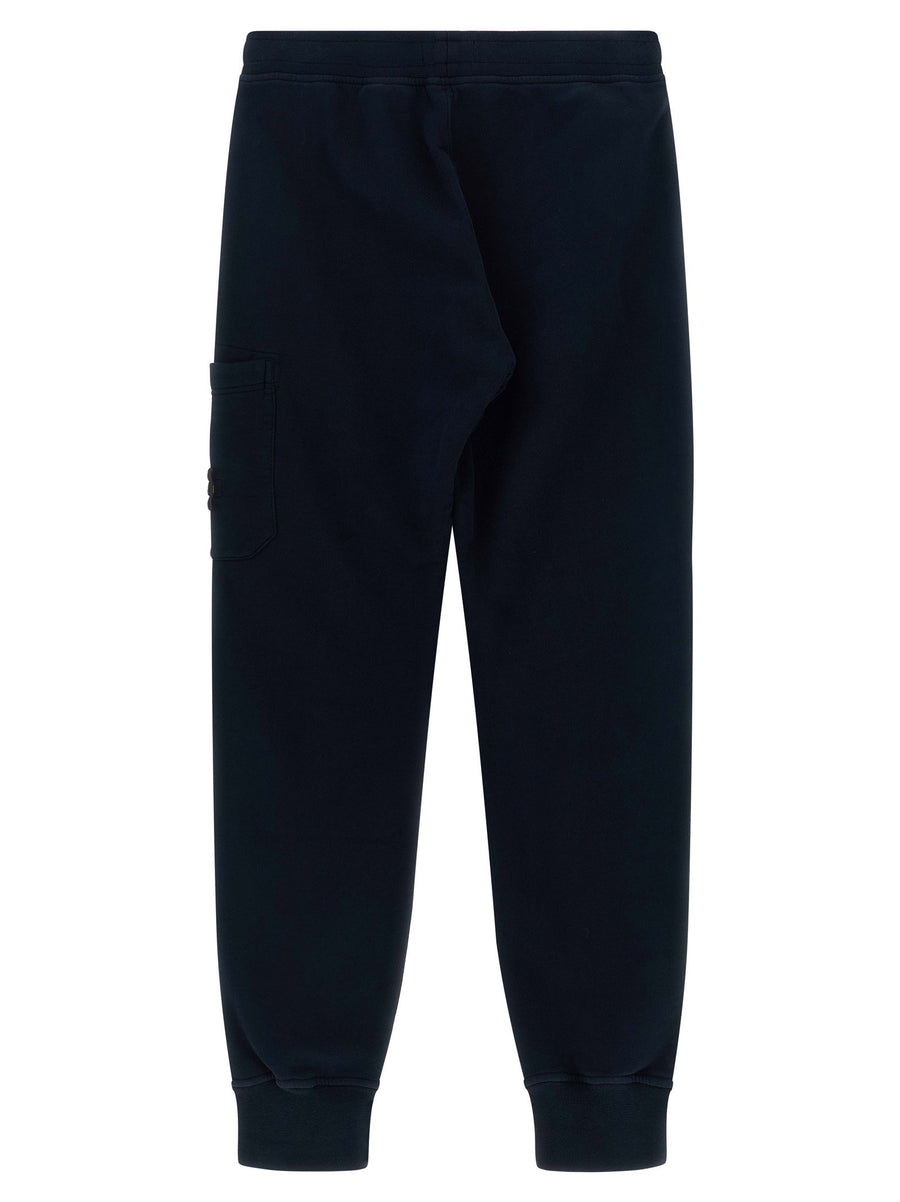 Stone Island Junior Badge Logo Cargo Joggers Navy 100 Percent Cotton