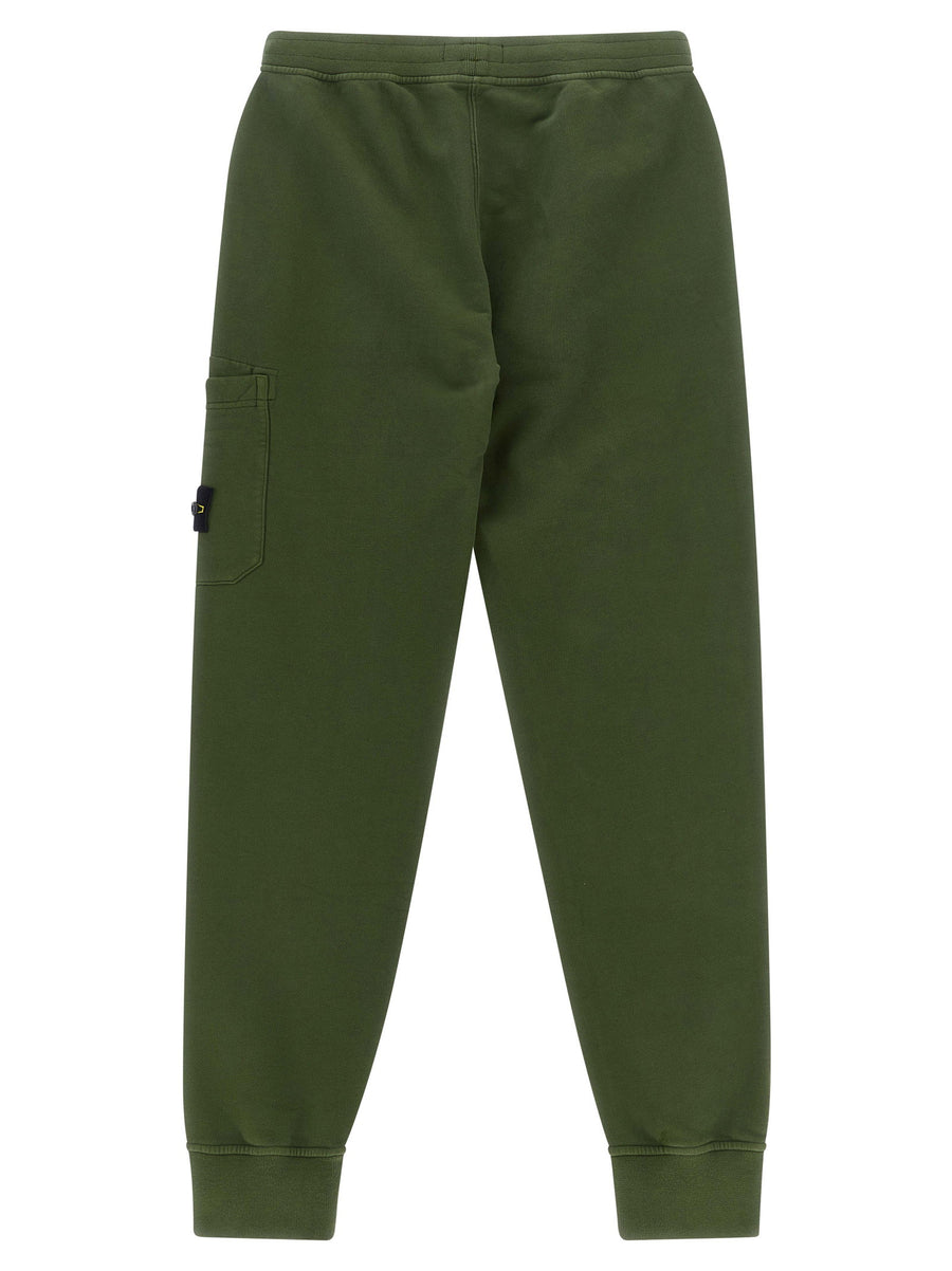 Stone Island Junior Olive Green Badge Logo Cargo Joggers for Boys
