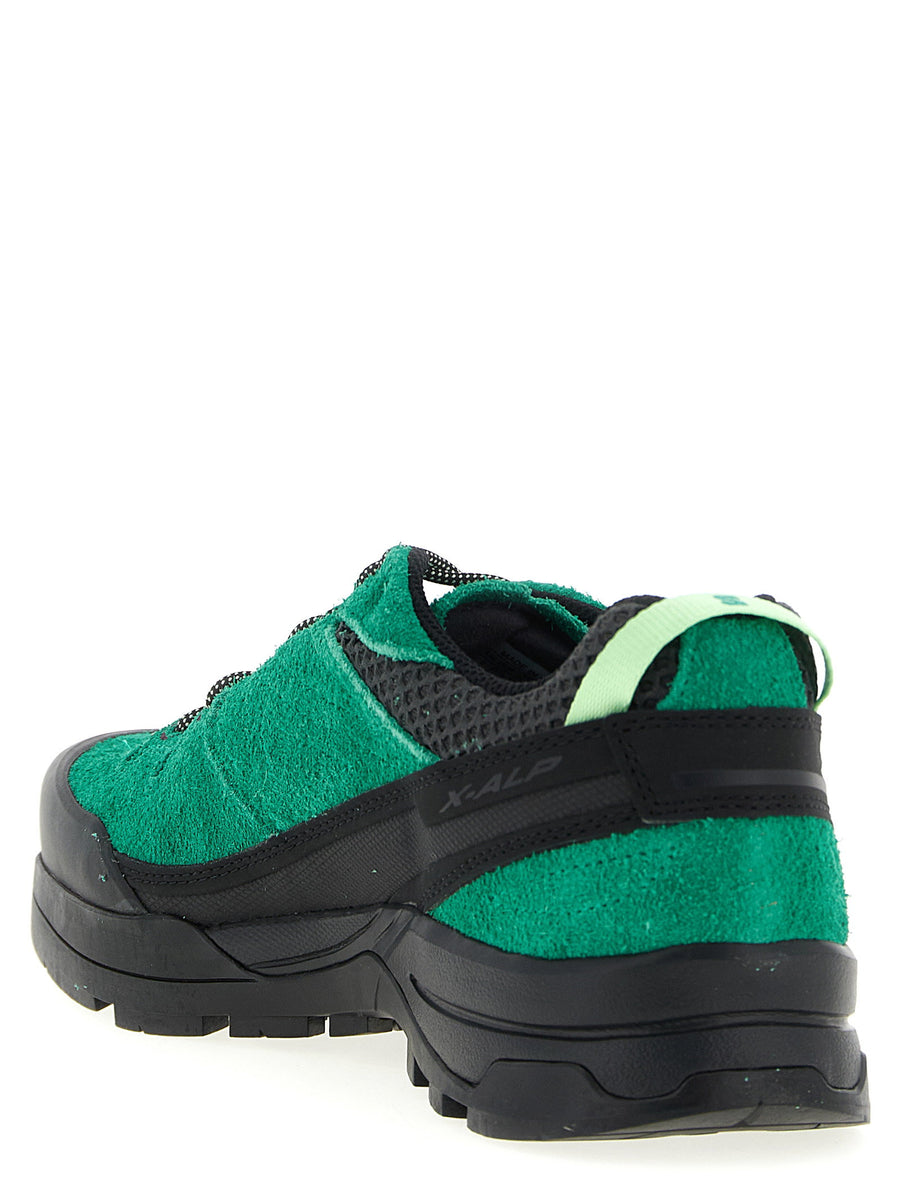 Salomon X Alp Suede Sneakers Green Textile Upper Lace Up Unisex