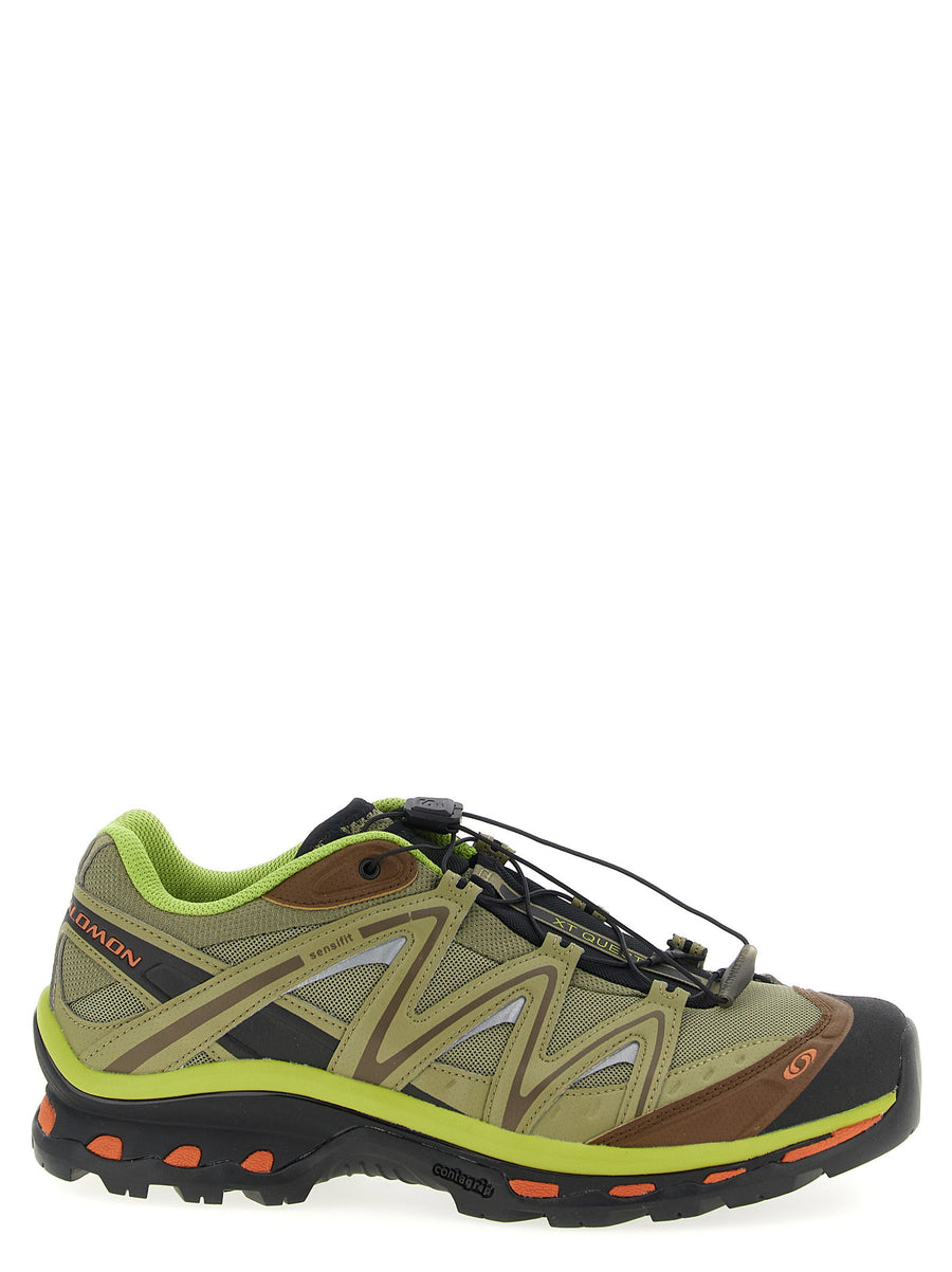 Salomon Xt Quest Trail Sneakers Green Textile Upper All Terrain Contagrip Unisex