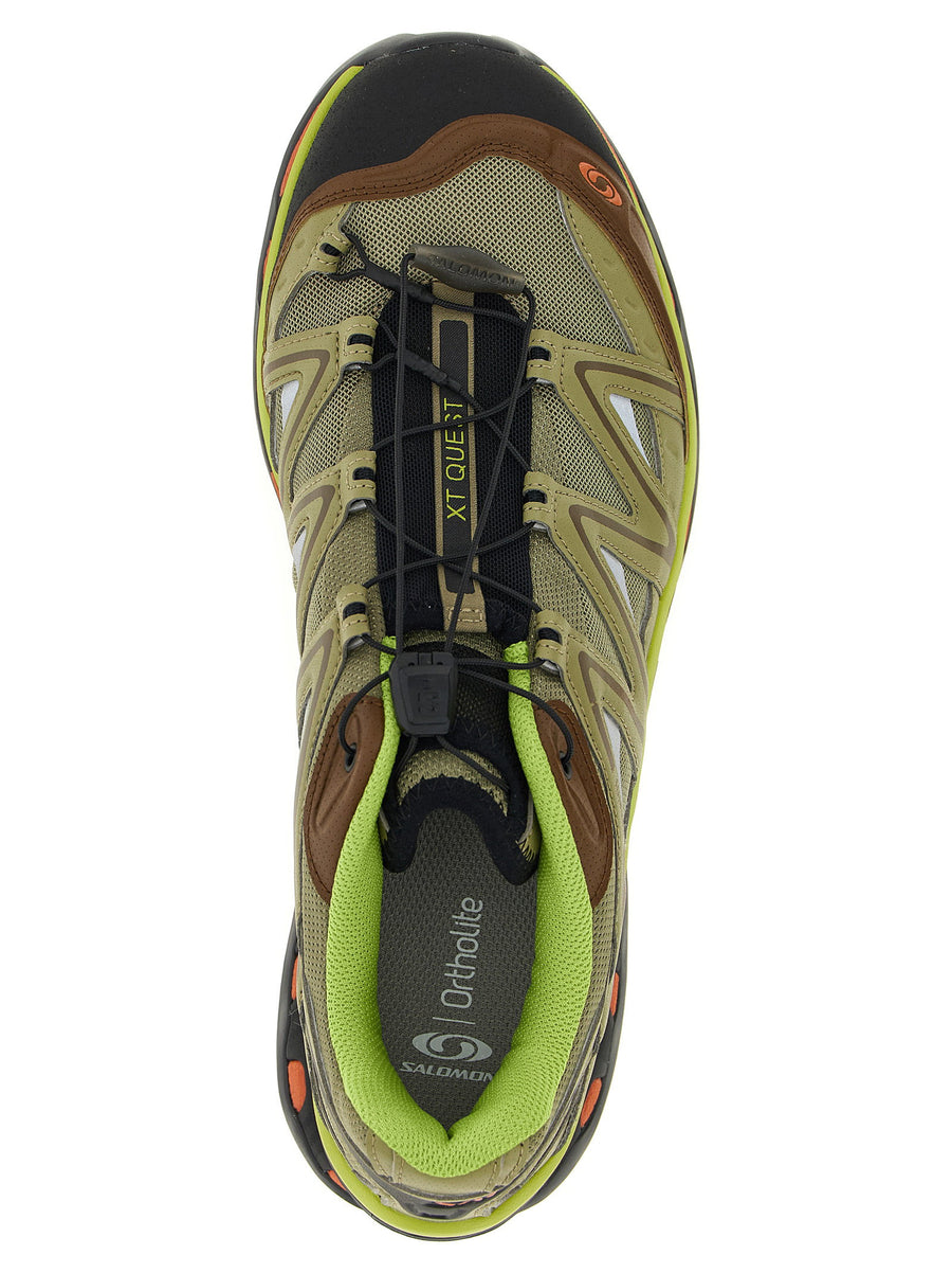 Salomon Xt Quest Trail Sneakers Green Textile Upper All Terrain Contagrip Unisex