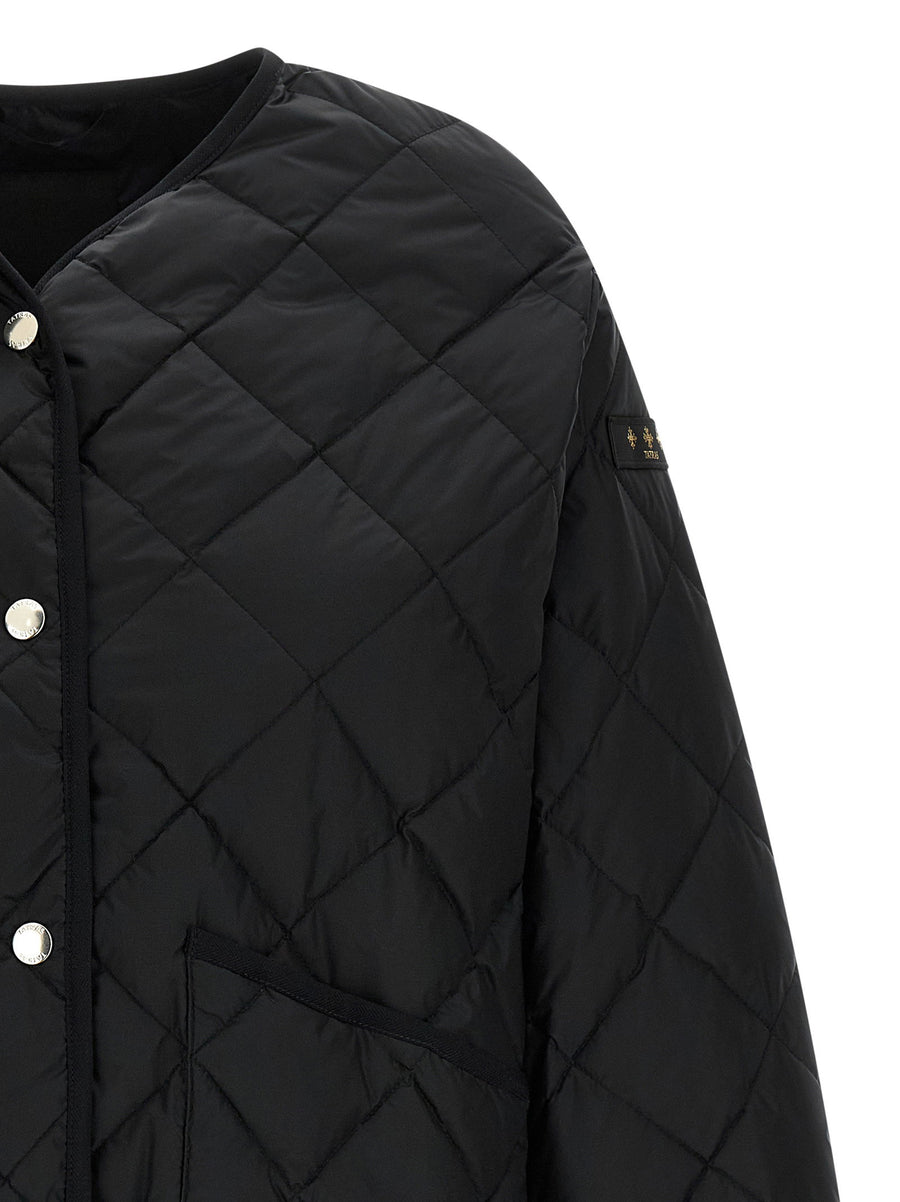 Tatras Larissa Down Jacket For Women Warm Diamond Quilted Glossy Nylon With Snap Front