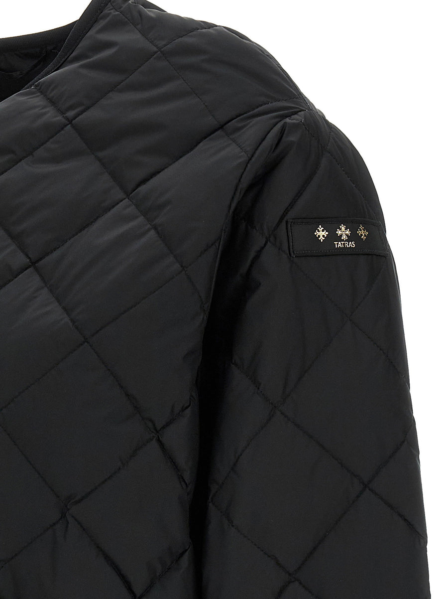 Tatras Larissa Down Jacket For Women Warm Diamond Quilted Glossy Nylon With Snap Front
