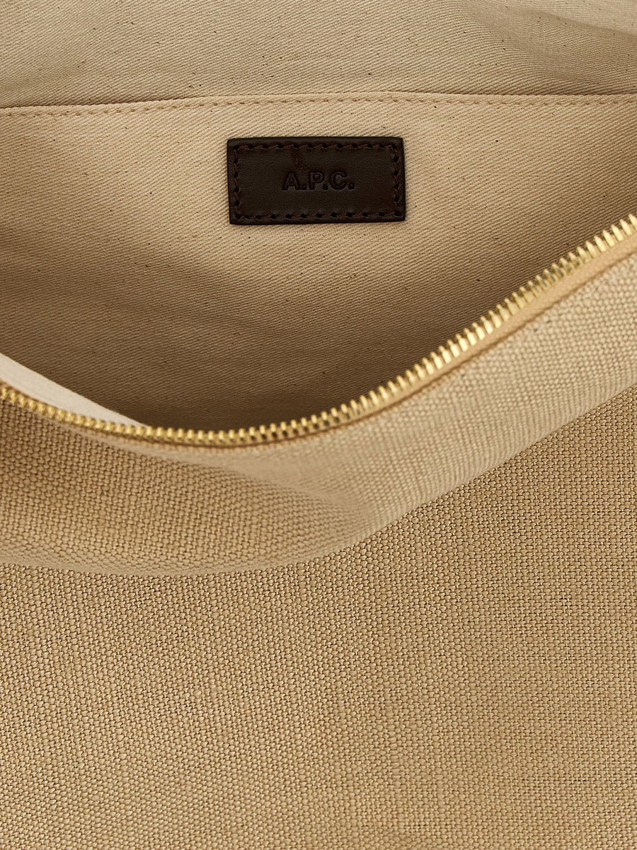 APC Vera Shoulder Bag Structured Beige Canvas Women