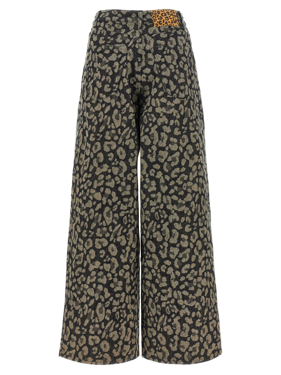 Alanui Jungle Pants Multicolor Wool-Blend Trousers for Women With Relaxed Silhouette And Everyday Luxury