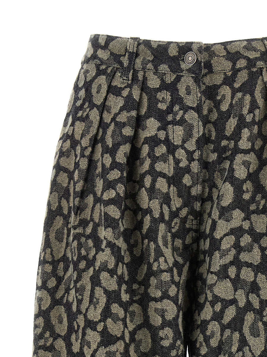 Alanui Jungle Pants Multicolor Wool-Blend Trousers for Women With Relaxed Silhouette And Everyday Luxury