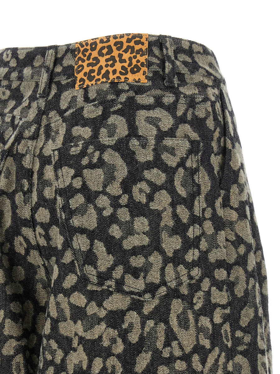 Alanui Jungle Pants Multicolor Wool-Blend Trousers for Women With Relaxed Silhouette And Everyday Luxury