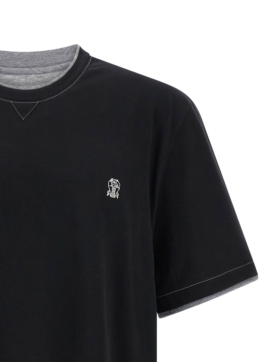 Brunello Cucinelli Double Layer T-shirt