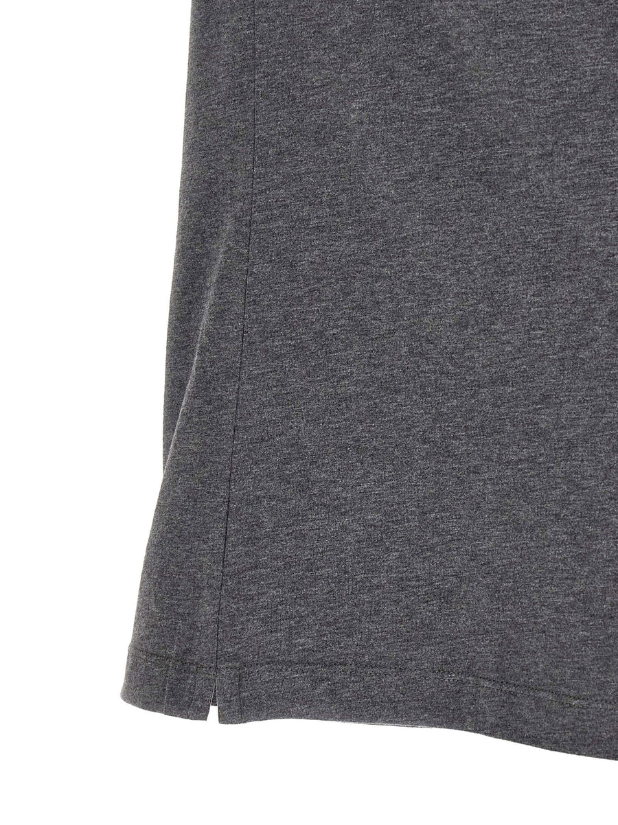 Brunello Cucinelli Stemma Solomeo Gray Cotton T Shirt