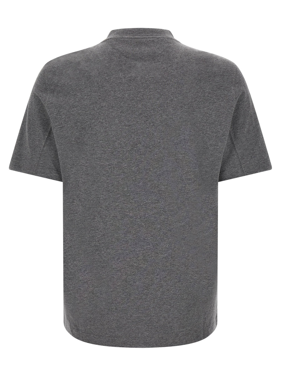 Brunello Cucinelli Partenone T Shirt Graphic Cotton Top Gray