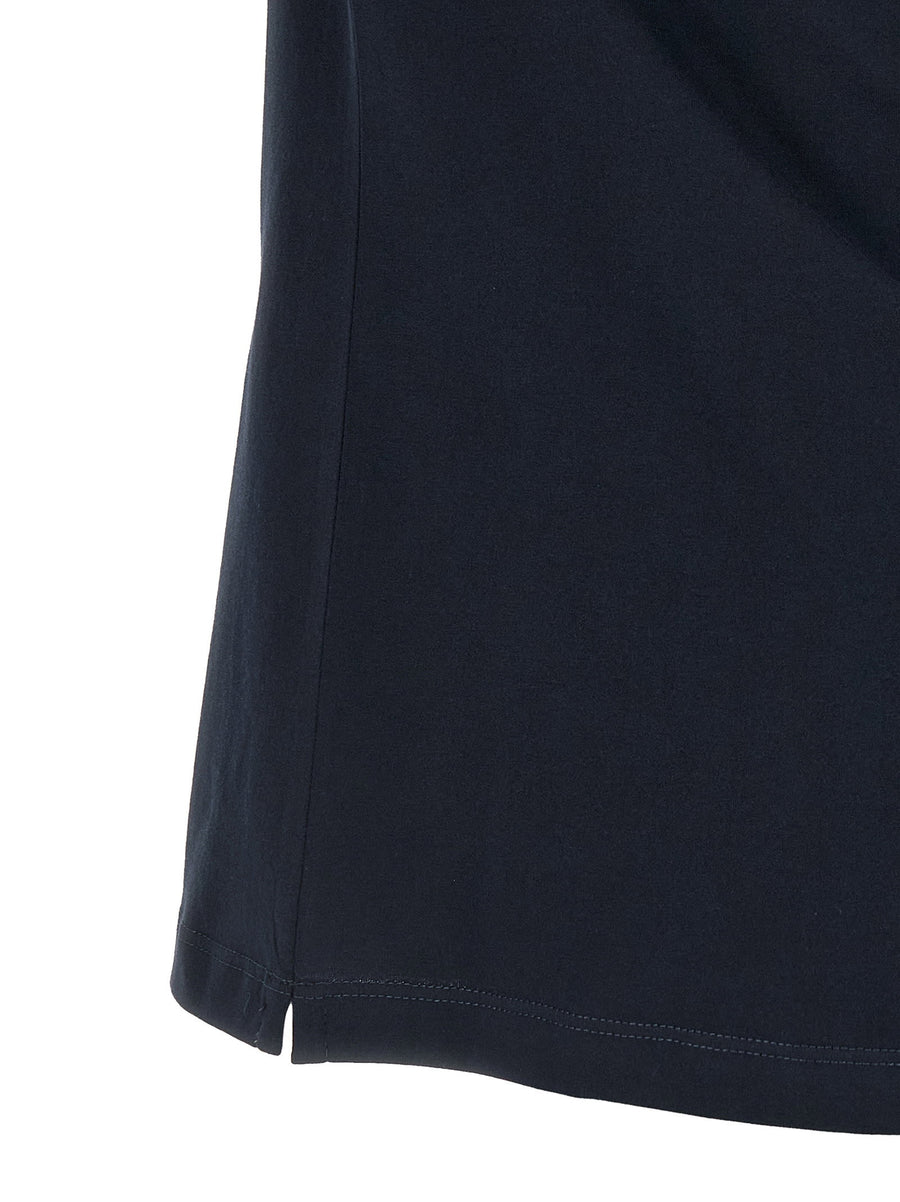 Brunello Cucinelli Stretch Jersey Polo Shirt For Modern Men Luxury Blue Melange All Day Comfort And Fit
