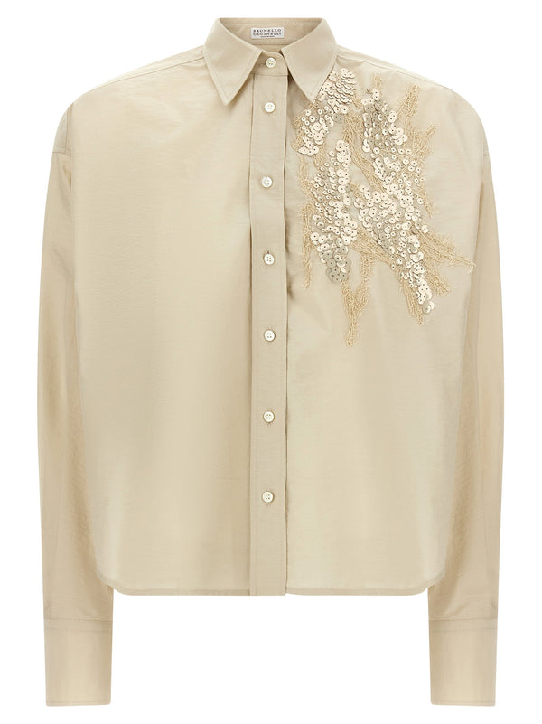 Brunello Cucinelli Dazzling Seabed Embroidery Shirt