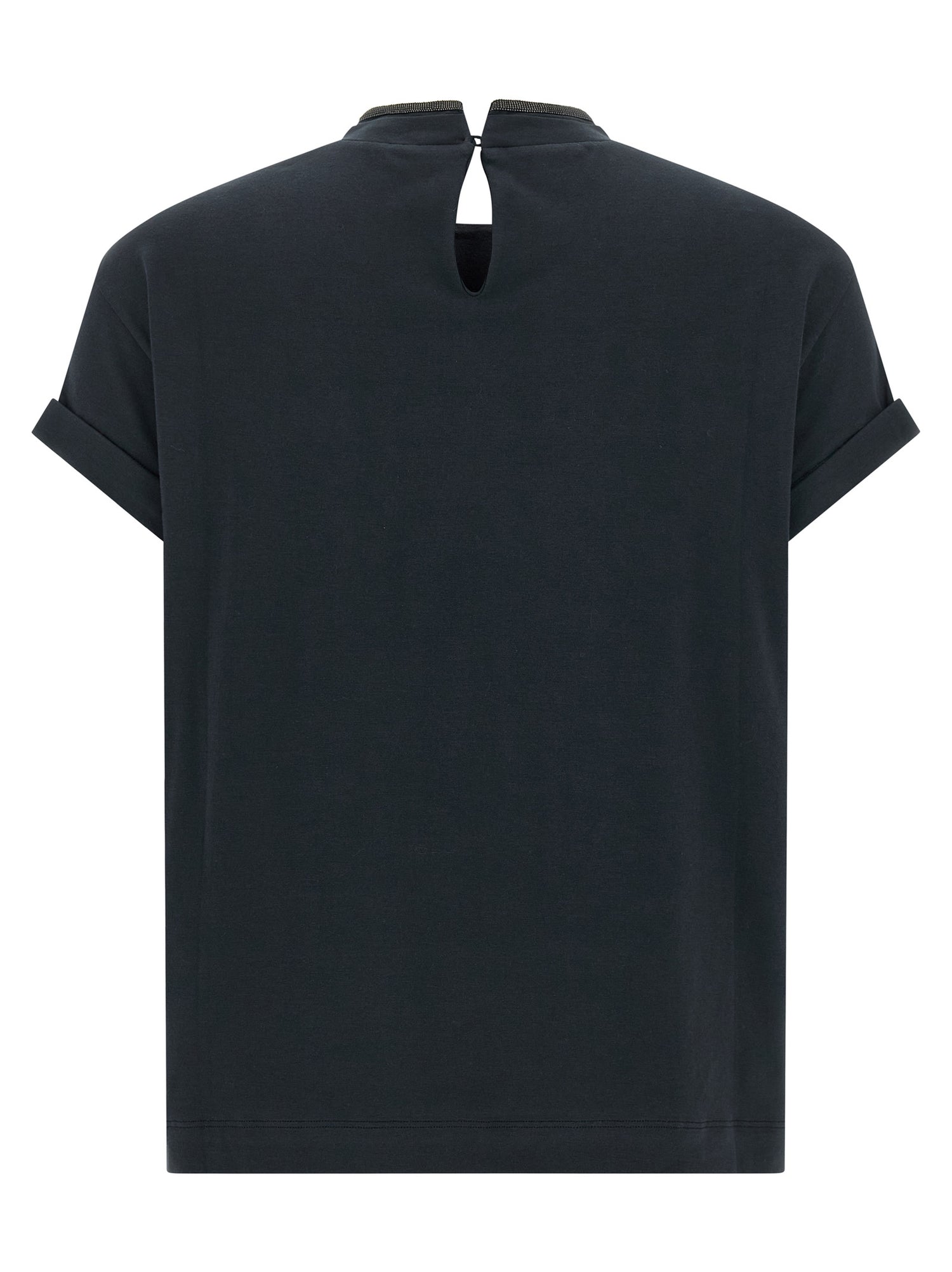 Brunello Cucinelli Shiny Collar T-shirt