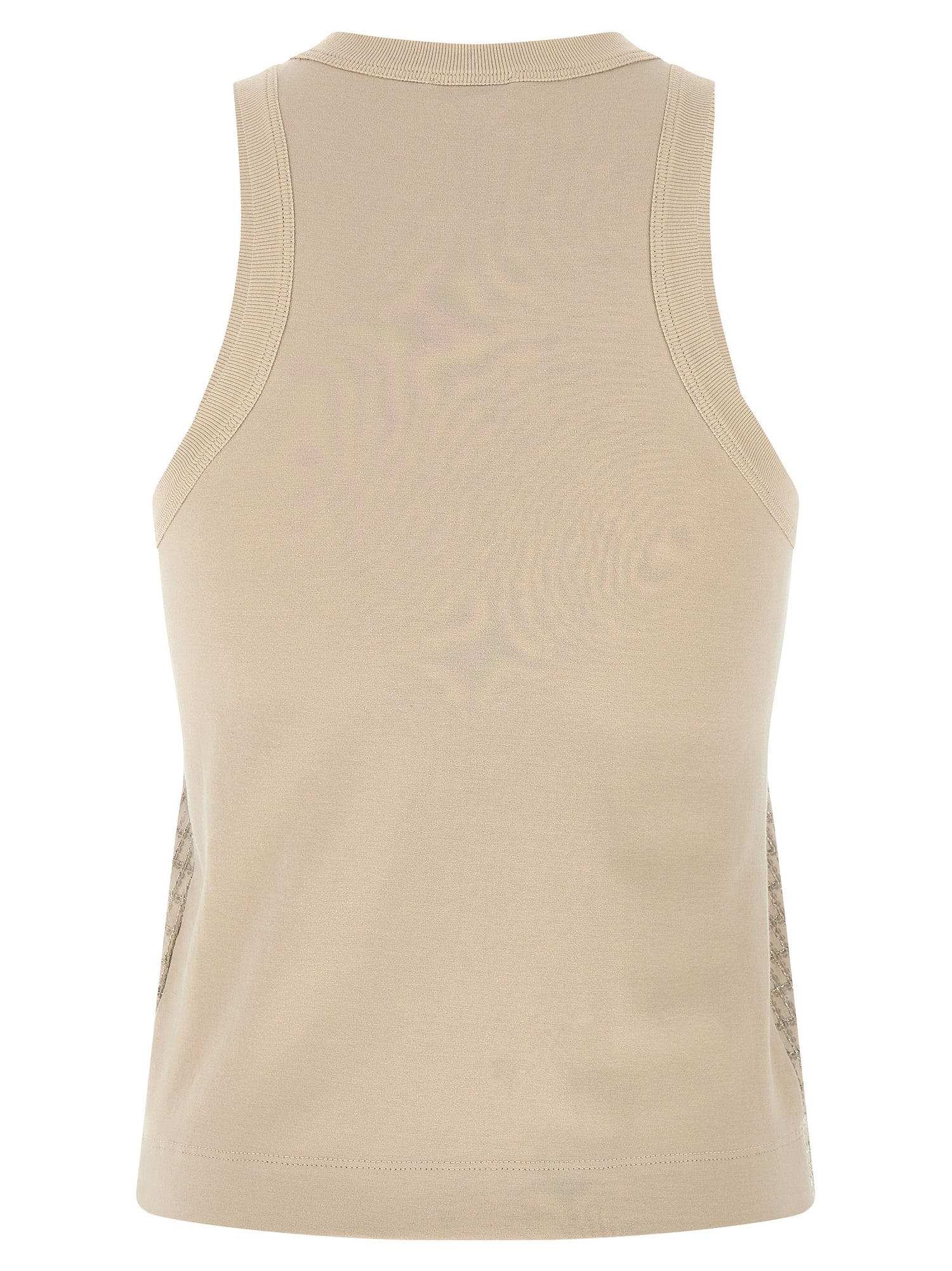 Brunello Cucinelli Dazzling Check Embroidery Top