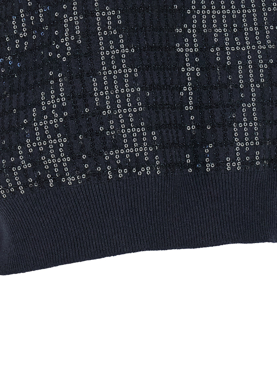 Brunello Cucinelli Sequin Embroidered Sweater