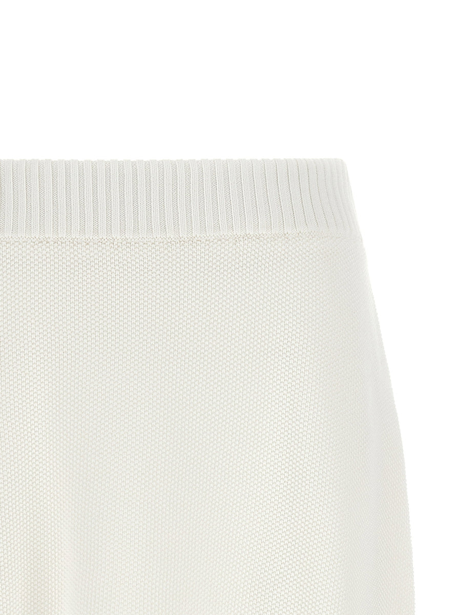 Brunello Cucinelli Piquet Cotton Mini Skirt Active Line White