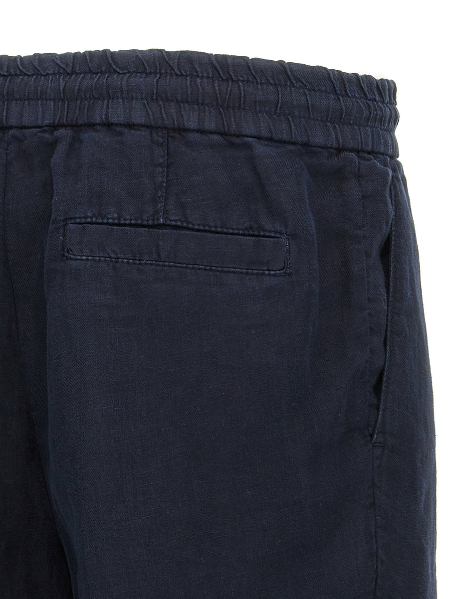 Brunello Cucinelli Linen Bermuda Shorts Blue 100 Percent Linen With Drawstring