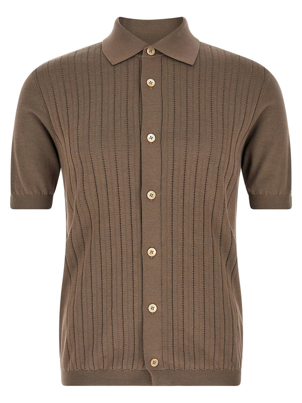 Brunello Cucinelli Operated Ribbed Shirt