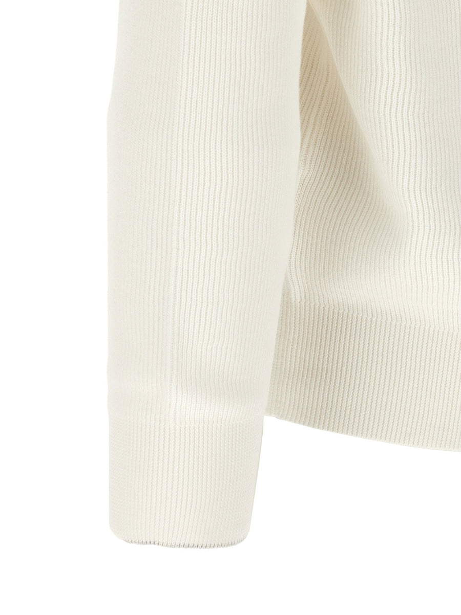 Brunello Cucinelli English Ribbed Cardigan Pure Cotton Knit for Luxurious Layering for Women