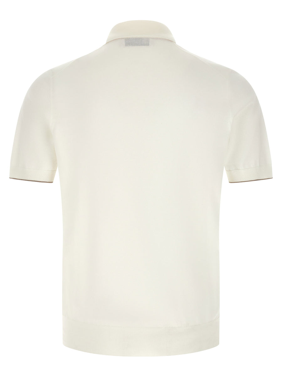Brunello Cucinelli Logo Embroidery Polo Shirt