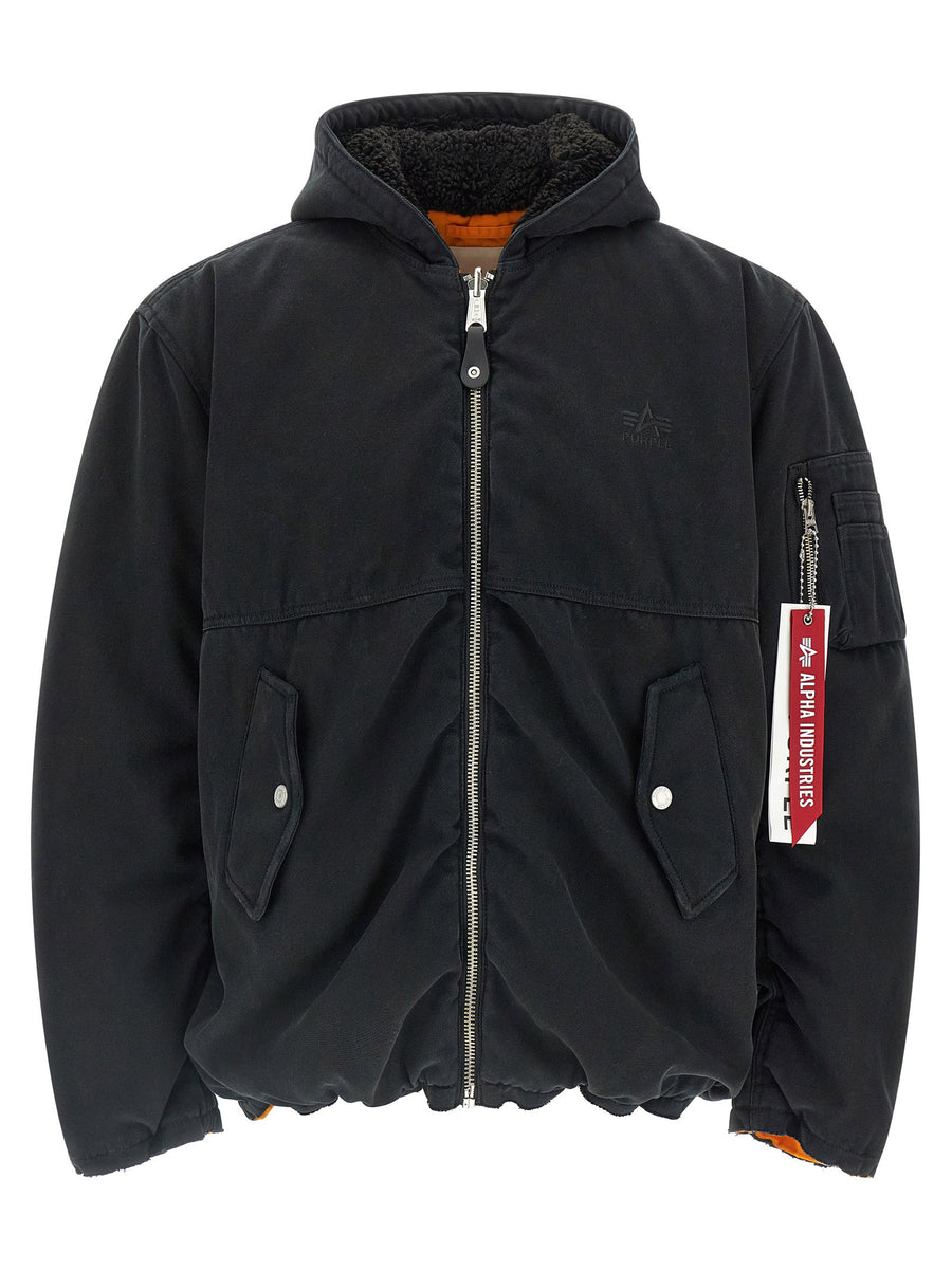 Alpha Industries X Purple Reversible Bomber Jacket