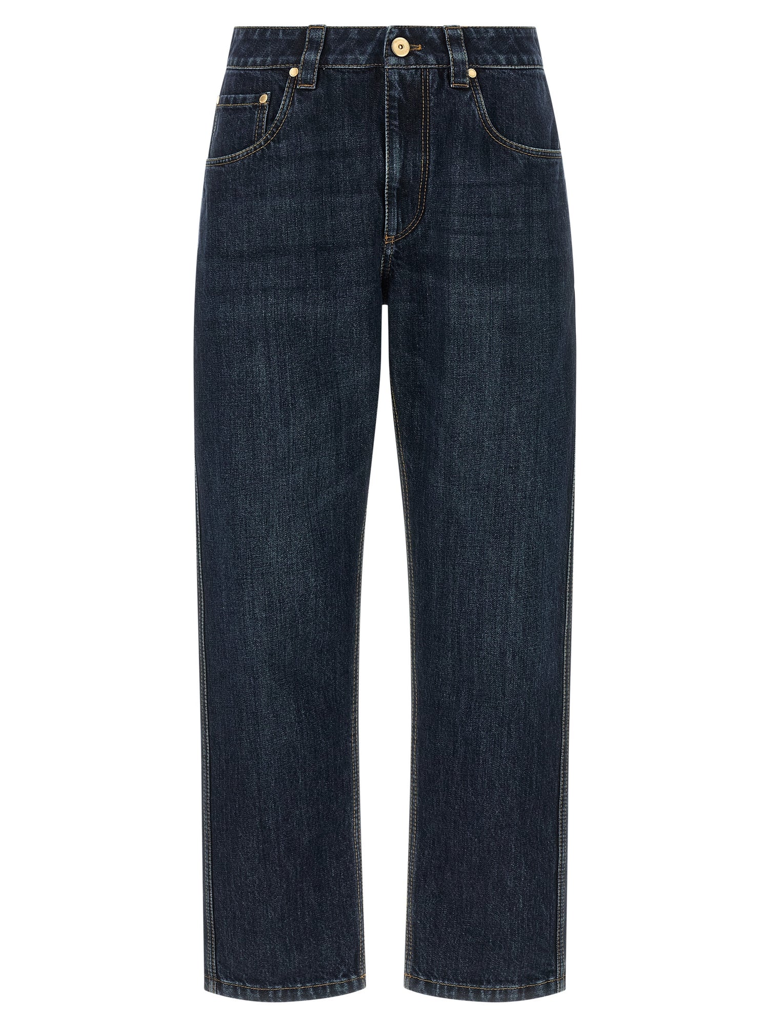 Brunello Cucinelli Shiny Bartack Jeans