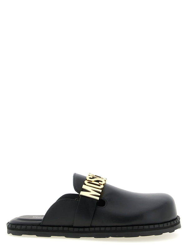 Moschino Leather Sabots