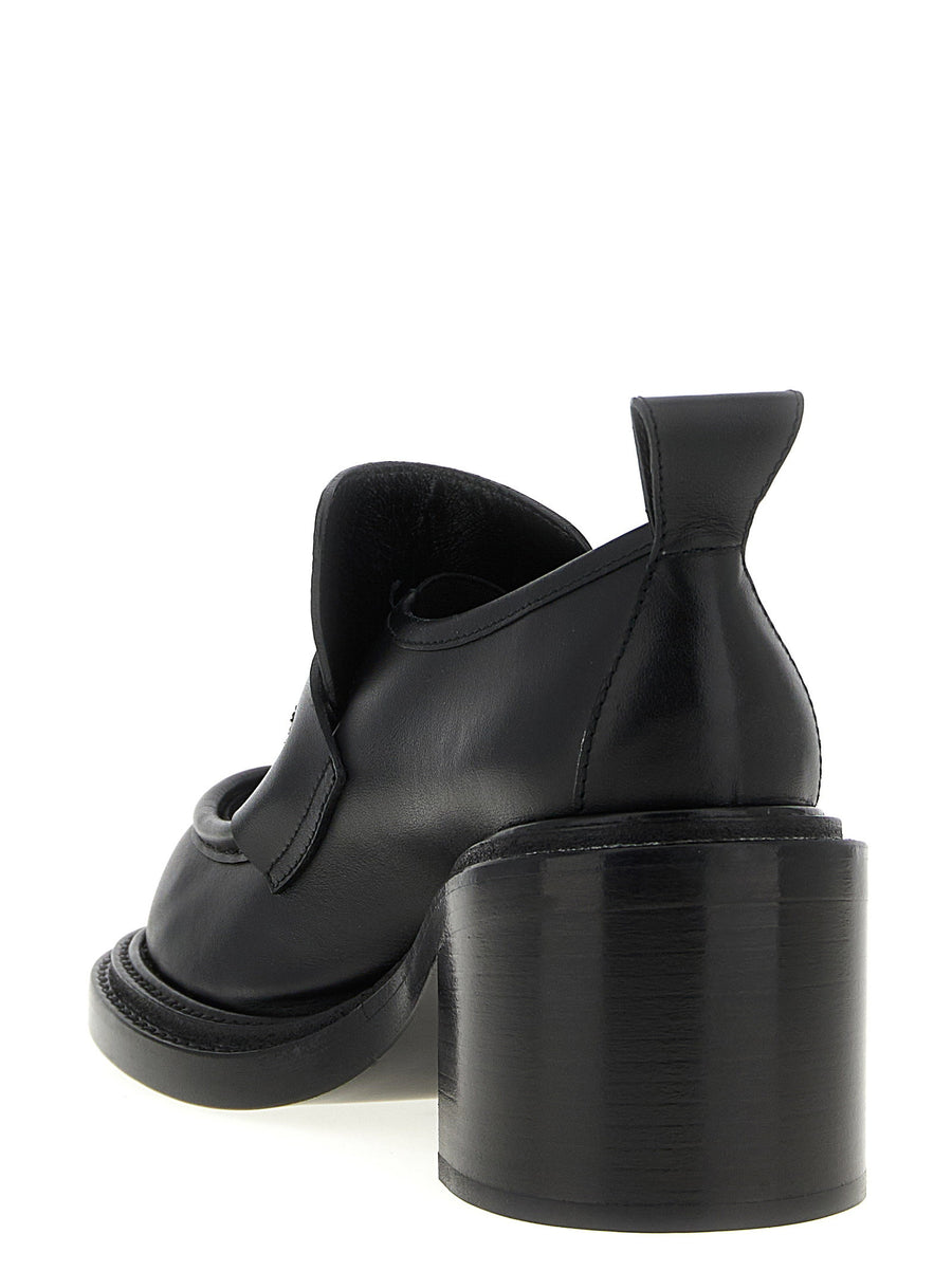 Moschino Olivia Loafers For Women Black Brushed Calfskin Leather Luxurious Everyday Comfort