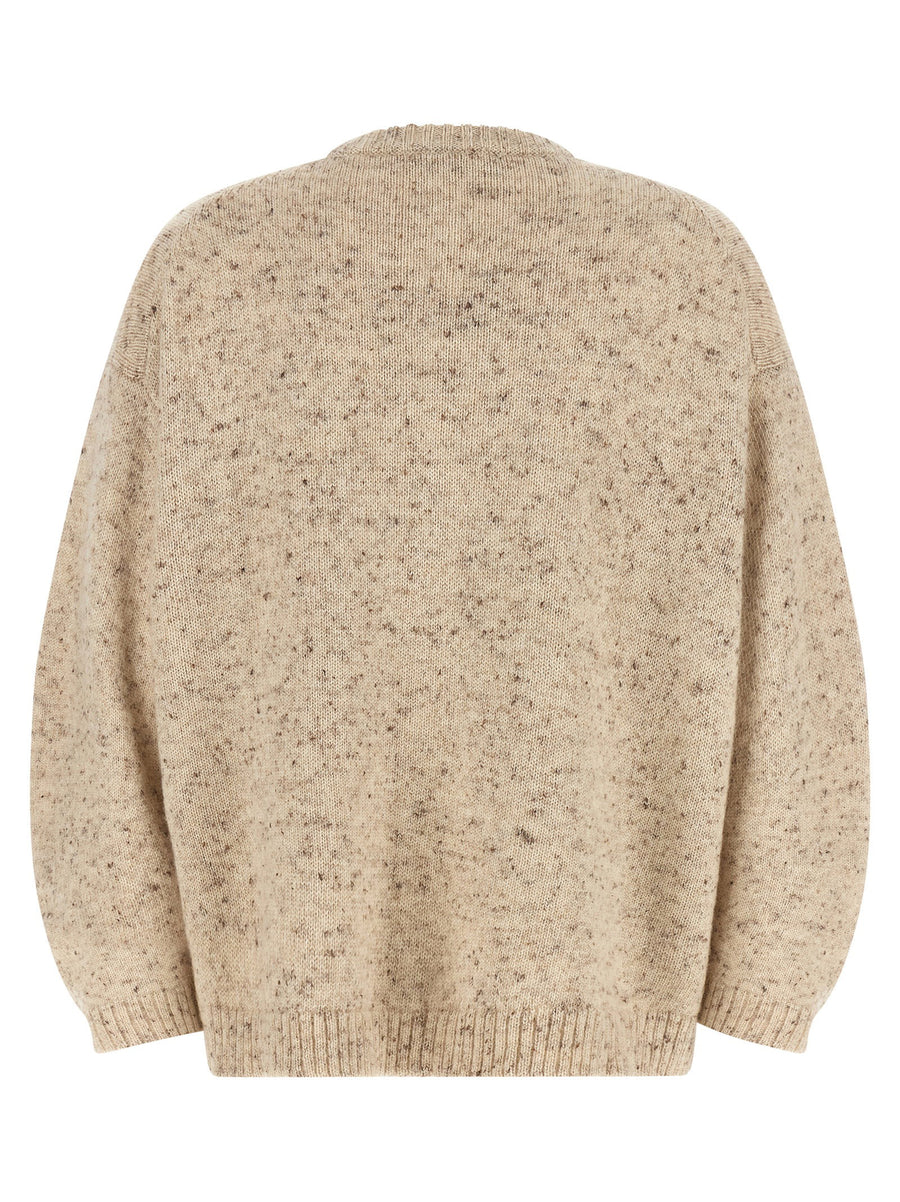 Fabiana Filippi Melange Wool Blend Knit Top In Pink