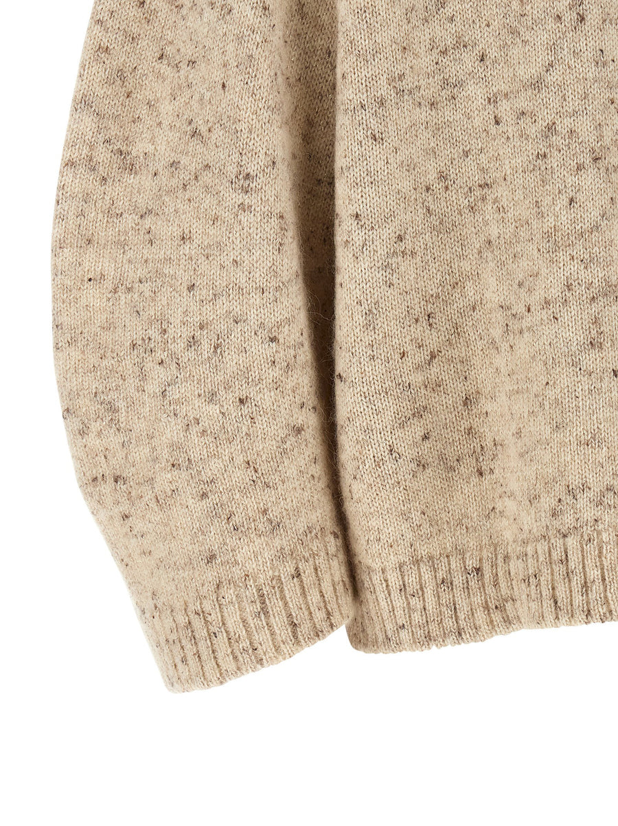 Fabiana Filippi Melange Wool Blend Knit Top In Pink