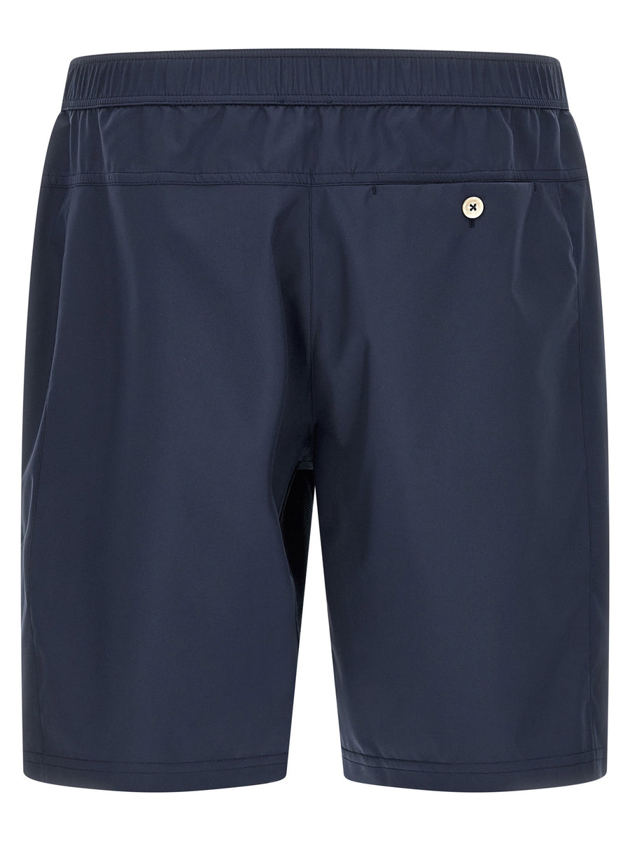 Brunello Cucinelli Tennis Bermuda Shorts For Men Premium Luxury Performance Fabric With Embroidered Logo