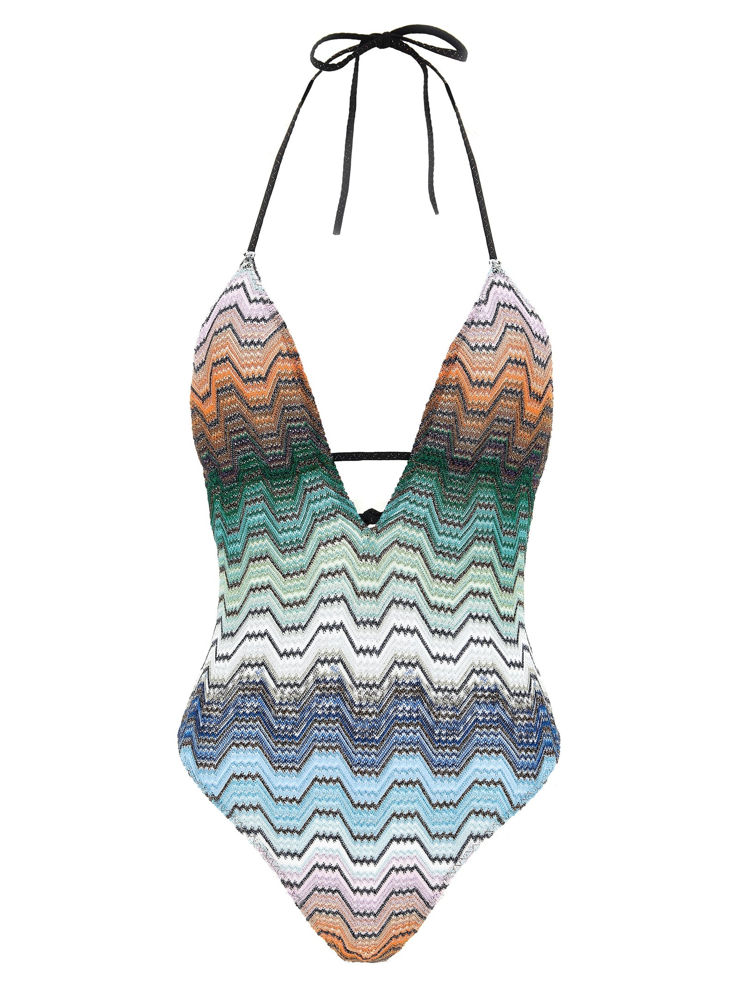 Missoni Greek Pattern One-piece Swimsuit