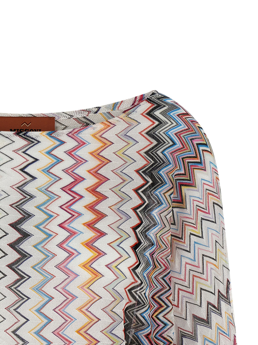 Missoni Knit Top Multicolor Zigzag Pattern For Women With Comfortable Silhouette And Statement Style