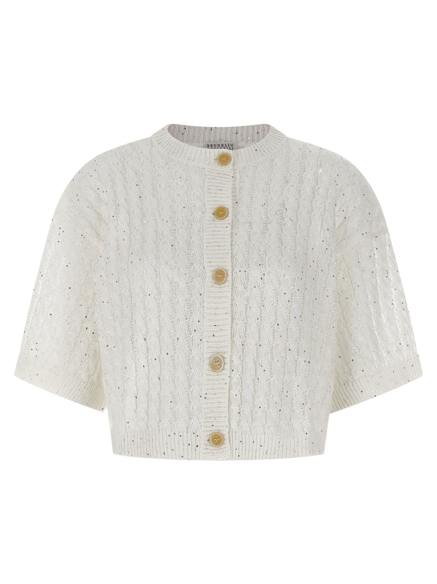 Brunello Cucinelli Dazzling Cable Cardigan