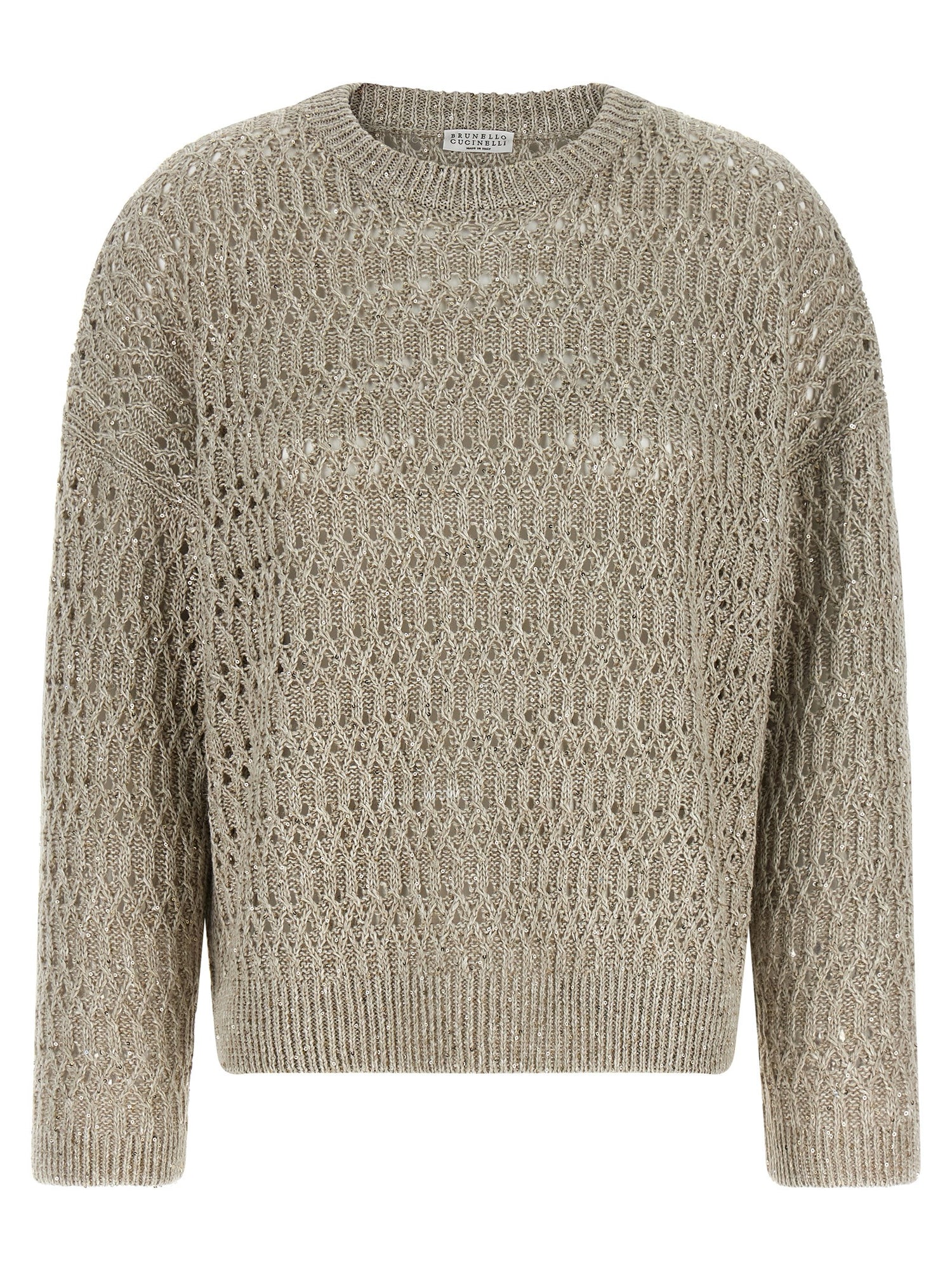 Brunello Cucinelli Dazzling Braids Sweater
