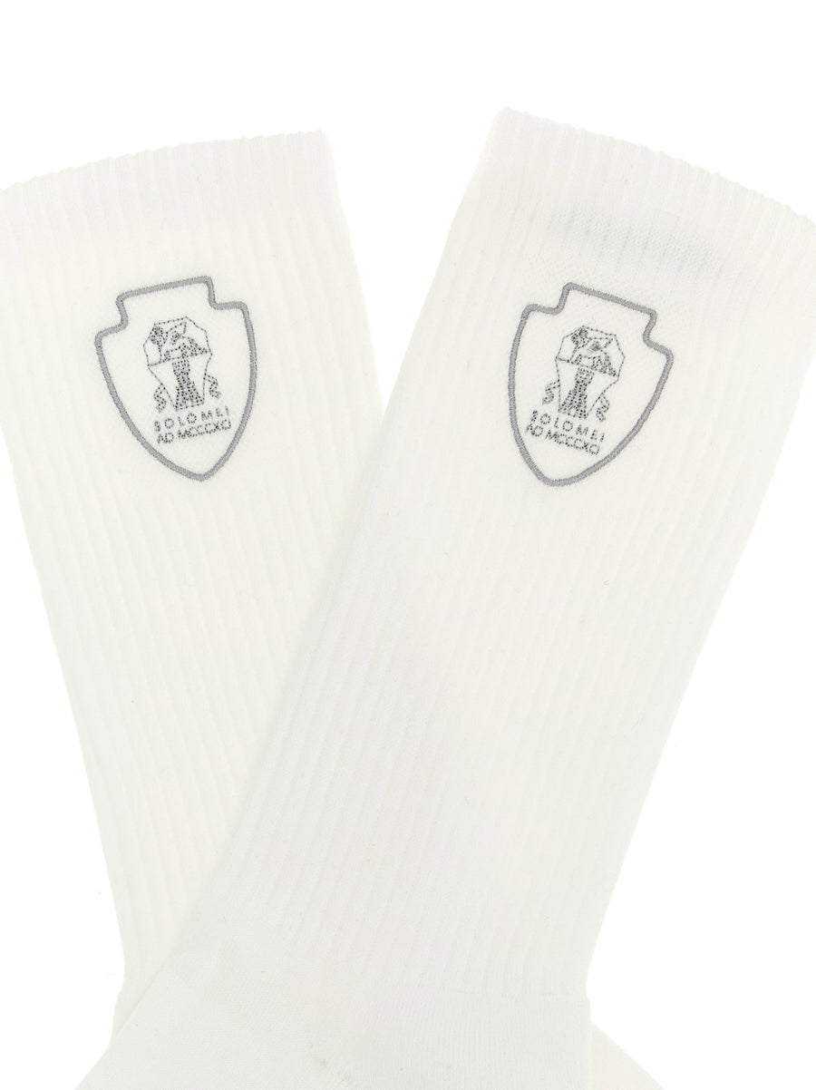 Brunello Cucinelli Tennis Logo Tights For Men Luxury Knit With Subtle Branding Details