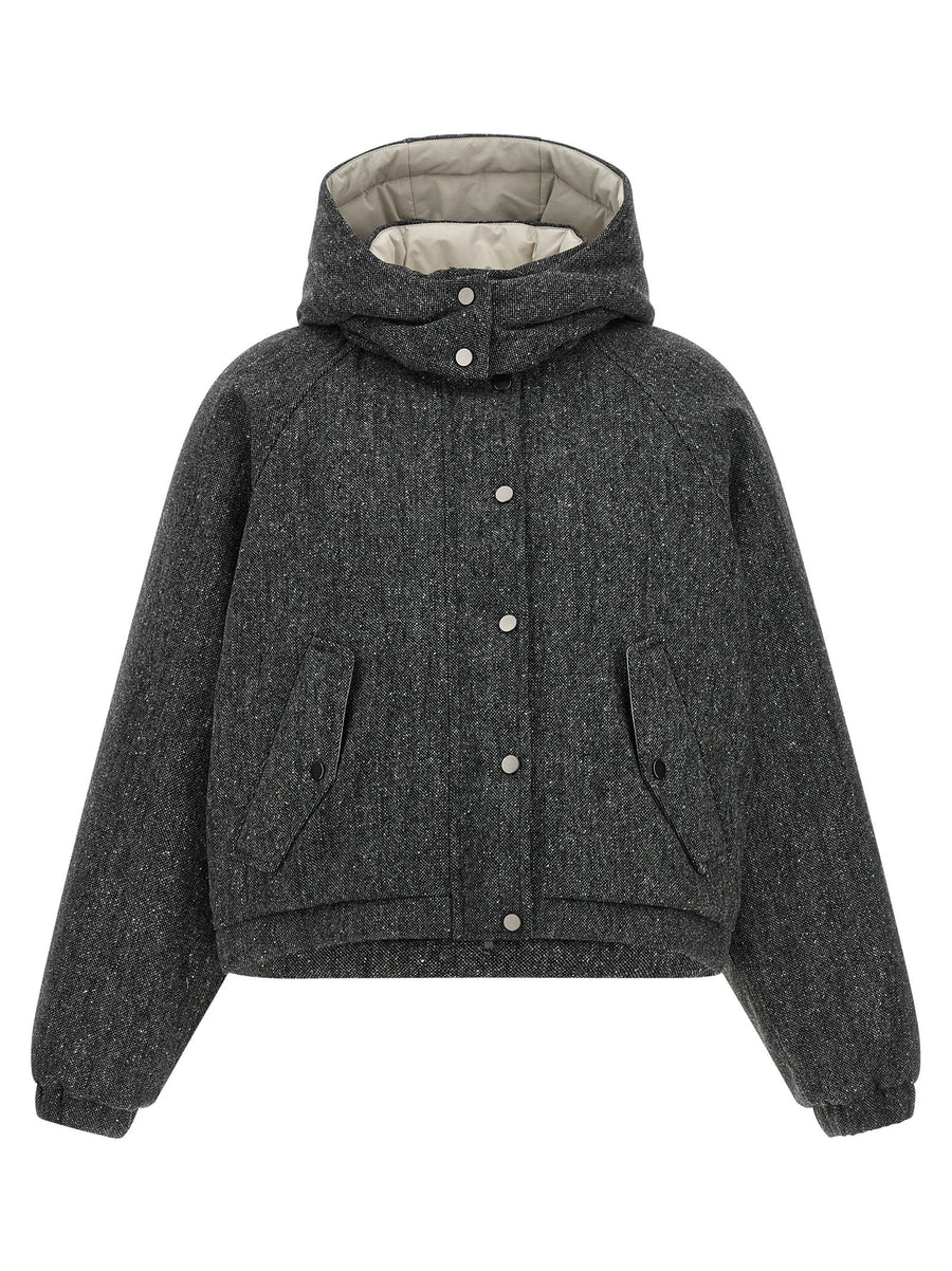 Brunello Cucinelli Shiny Zipper Pull Down Jacket