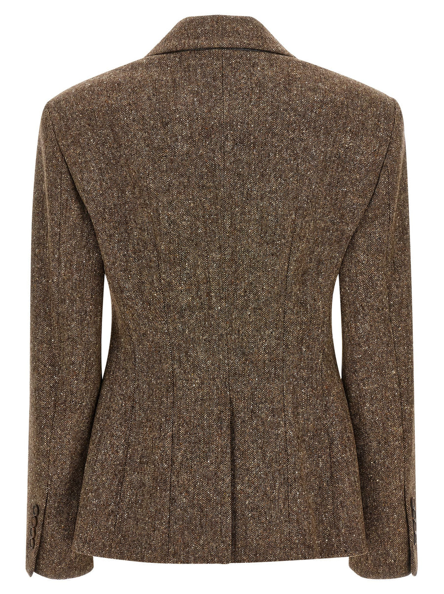 Brunello Cucinelli Donegal Wool Double-breasted Blazer