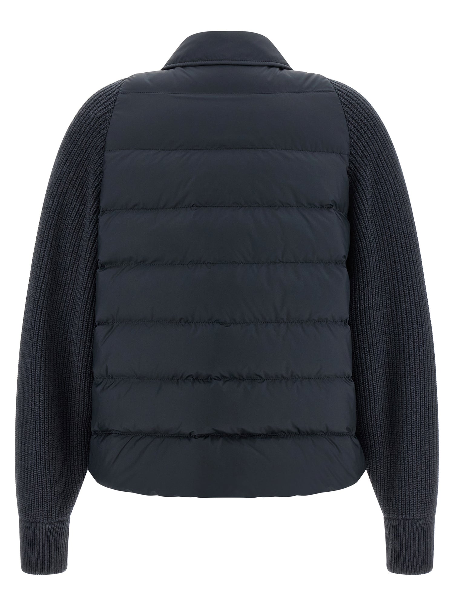 Brunello Cucinelli Shiny Flap Detail Down Jacket