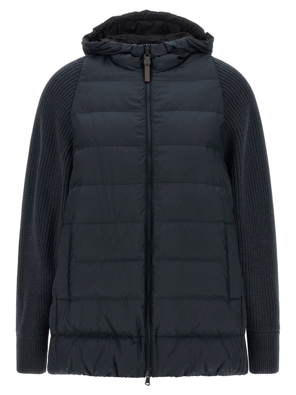 Brunello Cucinelli Shiny Zipper Pull Down Jacket