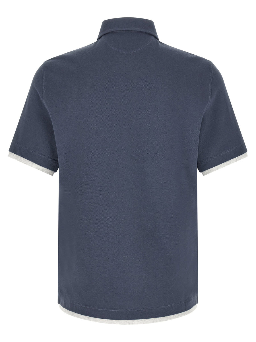 Brunello Cucinelli Double Layer Polo Shirt