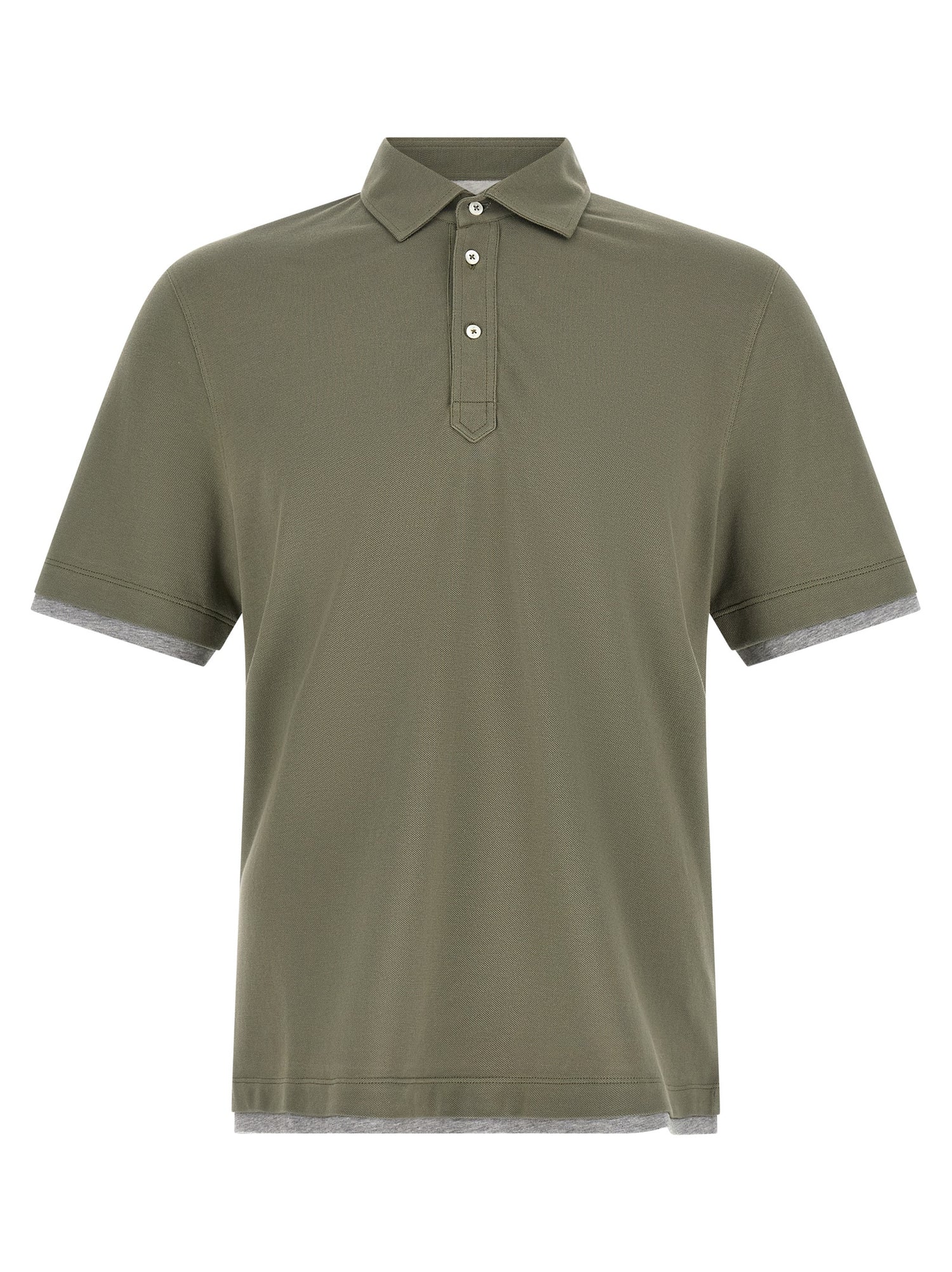 Brunello Cucinelli Faux Layering Polo Shirt