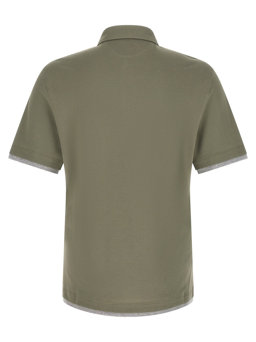 Brunello Cucinelli Faux Layering Polo Shirt