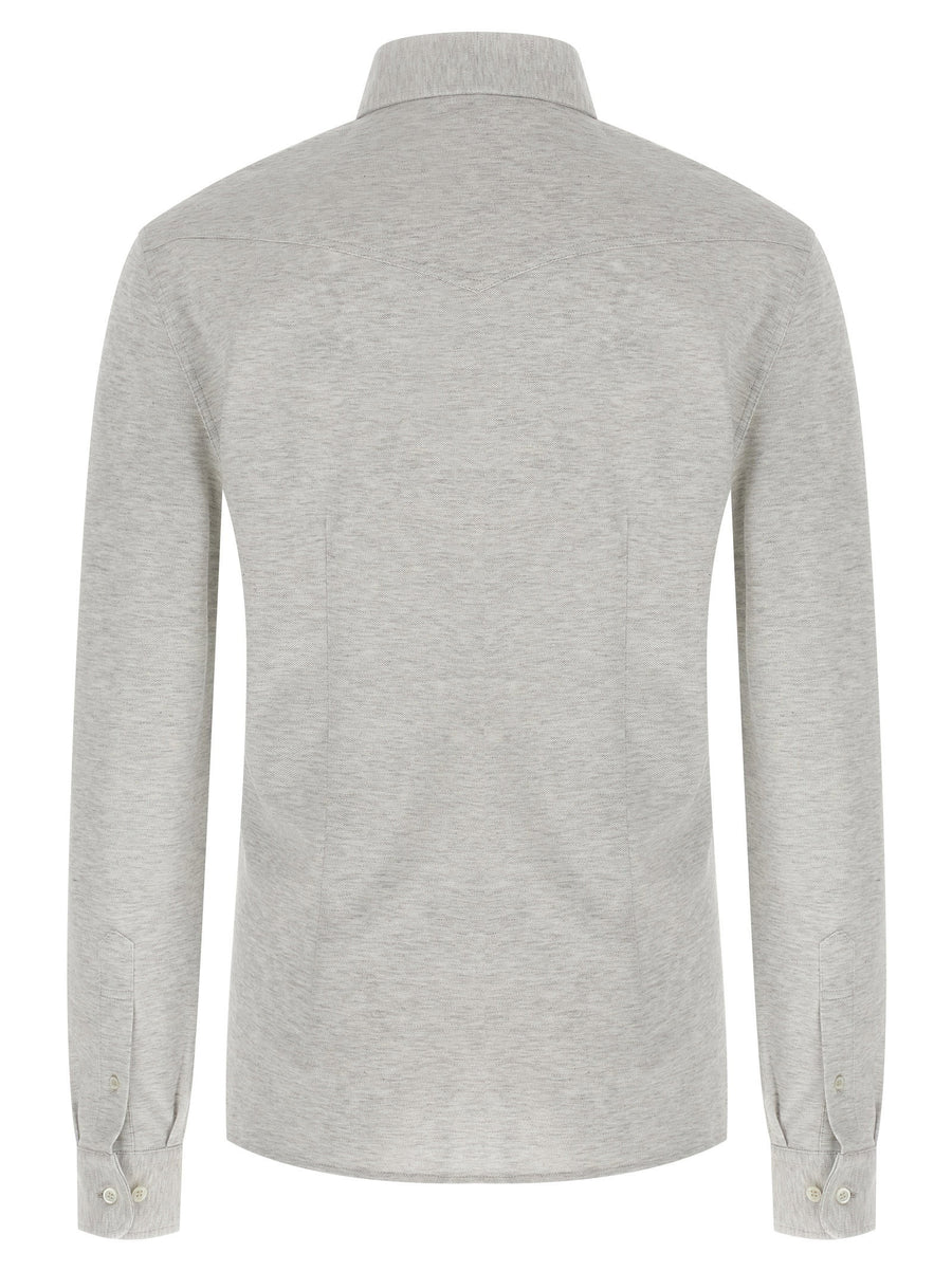 Brunello Cucinelli Piqué Cotton Shirt