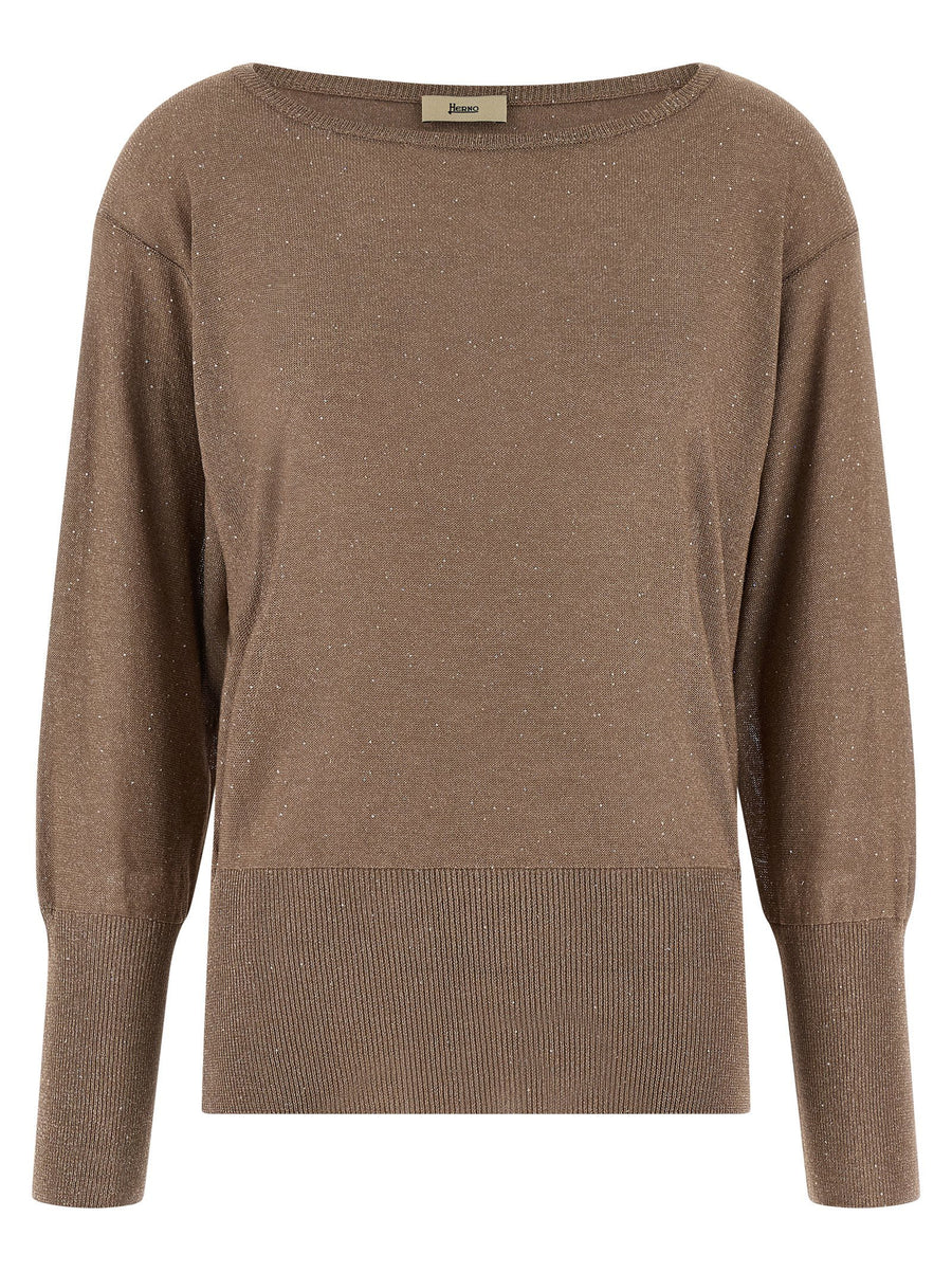 Herno Lamé And Sequin Yarn Sweater