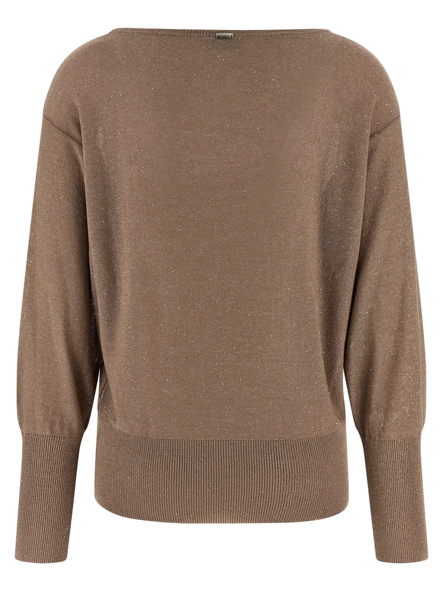 Herno Lamé And Sequin Yarn Sweater