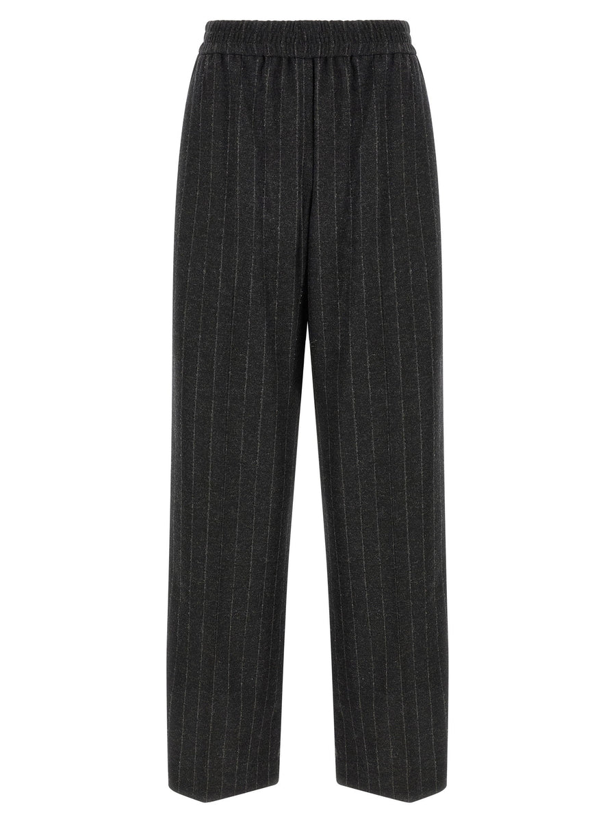 Brunello Cucinelli Micro Sequin Pinstripe Pants