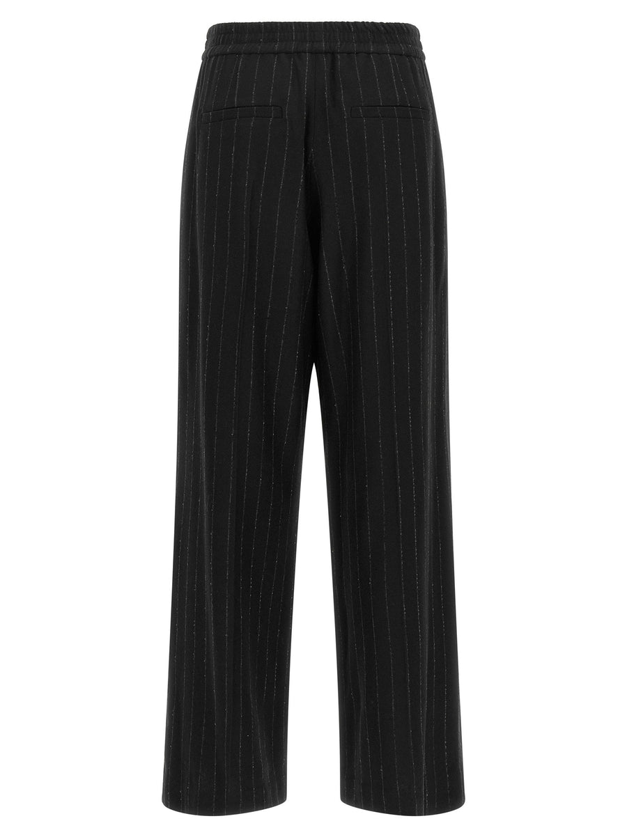 Brunello Cucinelli Micro Sequin Pinstripe Pants