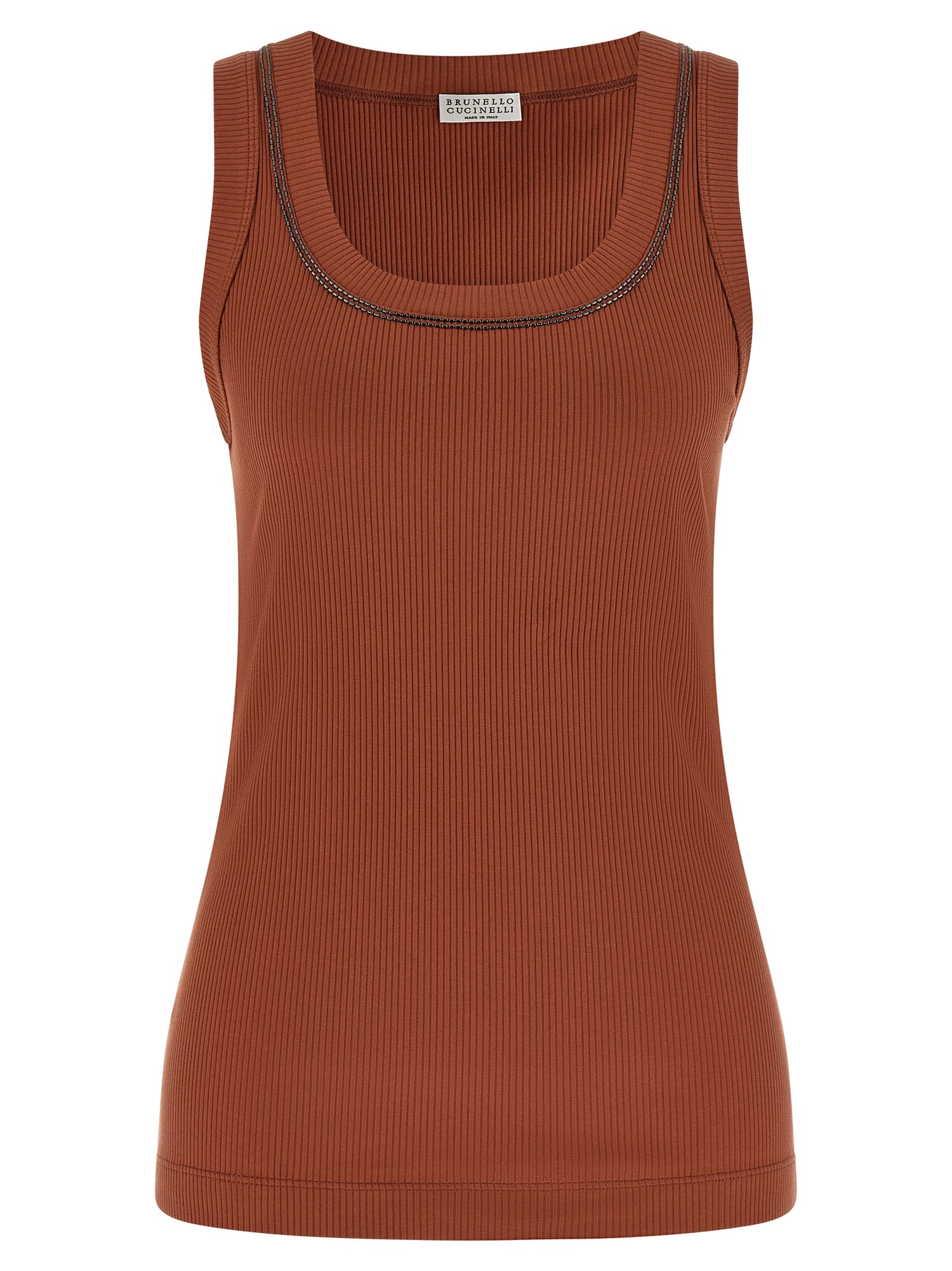 Brunello Cucinelli Shiny Trim Top